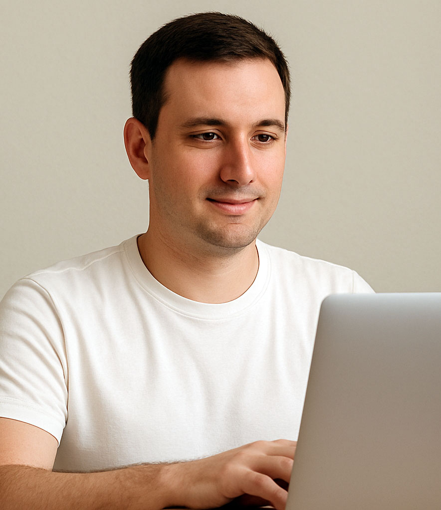 Steve with Laptop